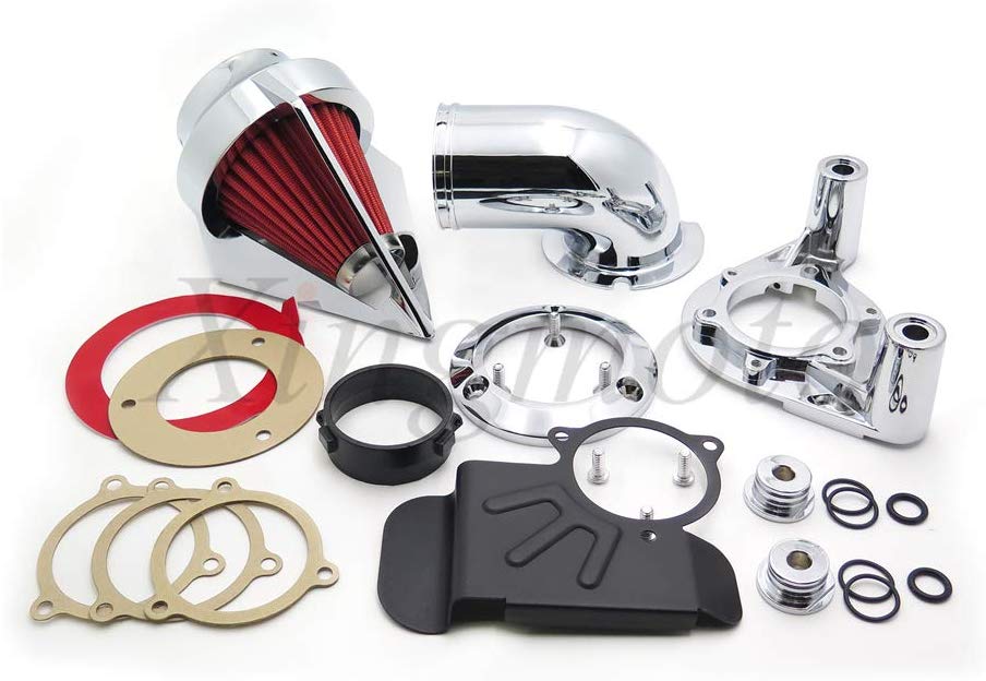 Kit de limpieza triangular Compatibilidad Harley Dyna Electra Glide Flhx Road King (2008-2012), color chapado en cromo