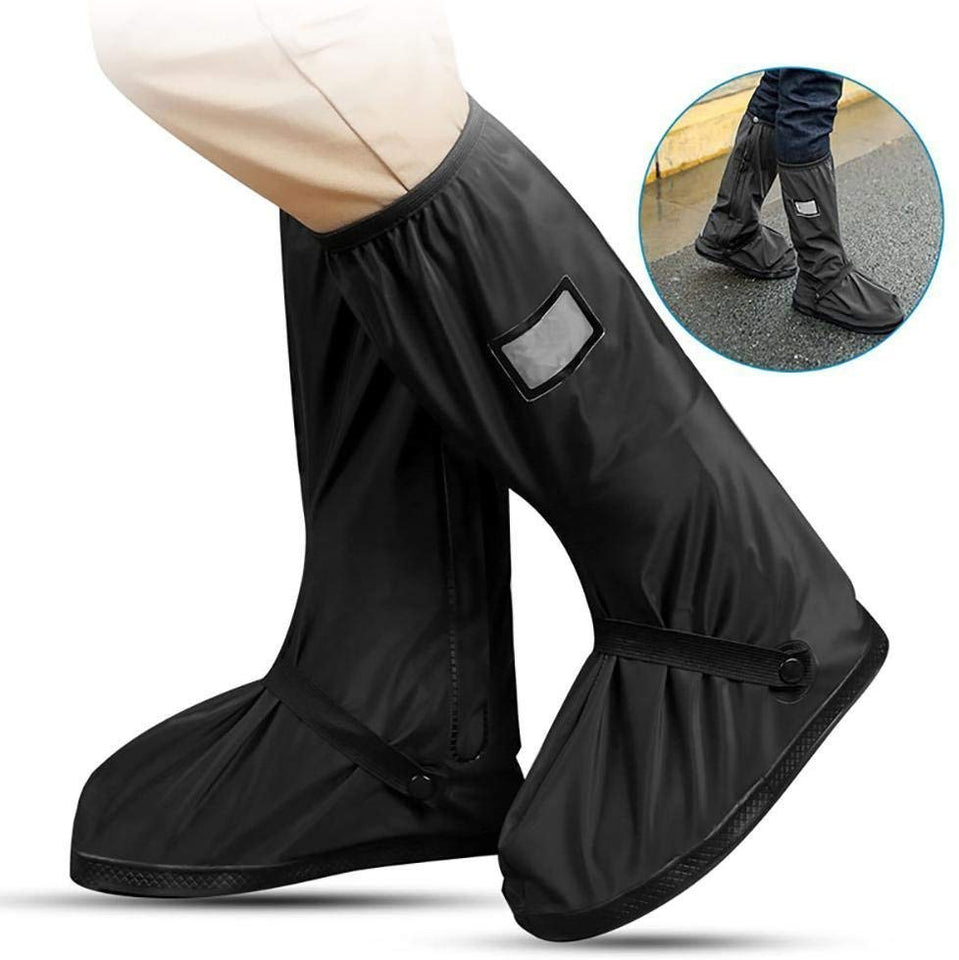 Sebami Impermeable Cubrecalzado PVC Cubiertas, Botas Lluvia al Aire Libre Antideslizantes Reutilizables Ciclismo Cubiertas de Zapatos para Mujers y Hombres