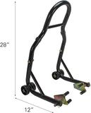 Extreme Max 5600.3211 Sport Bike Motorcycle Front & Rear Spool-Style Lift Stand - Fits Yamaha, Honda, Kawasaki, Suzuki, Ducati, BMW