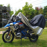 NEWKIBOU Funda para Motocicleta, Funda para Moto Cubierta Impermeable Funda Protector 190T, protección contra el Polvo, escombros, Lluvia y Clima, Aptos para Motocicletas como Honda, Yamaha, Suzuki, Harley y más(XXL)
