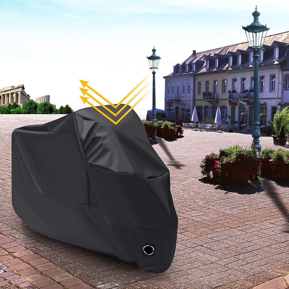 PUBAMALL Cubierta Impermeable para Motocicletas, protección contra el Polvo, escombros, Lluvia y Clima, Aptos para Motocicletas como Honda, Yamaha, Suzuki, Harley y más