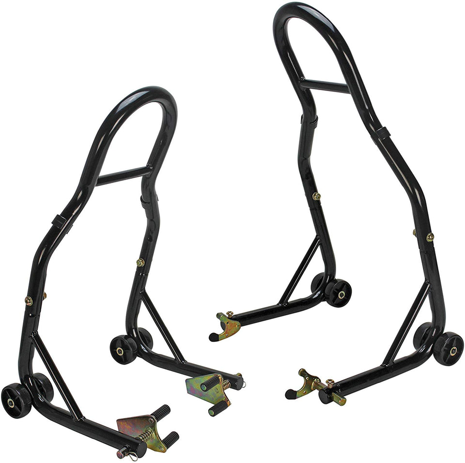 Extreme Max 5600.3211 Sport Bike Motorcycle Front & Rear Spool-Style Lift Stand - Fits Yamaha, Honda, Kawasaki, Suzuki, Ducati, BMW