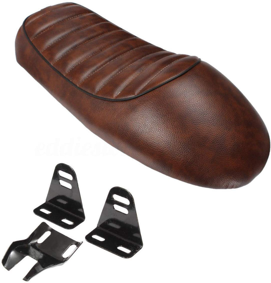 Asiento racer para Honda Kawasaki, Suzuki, Yamaha, BMW CB, color café
