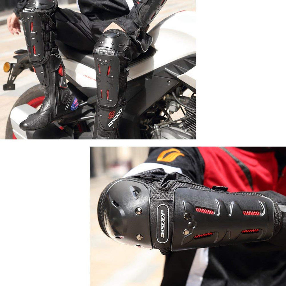 4 Coderas y Rodilleras de motocicleta, protectores de rodilla, coderas de motocross, equipo protector