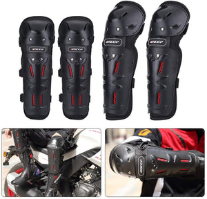 4 Coderas y Rodilleras de motocicleta, protectores de rodilla, coderas de motocross, equipo protector